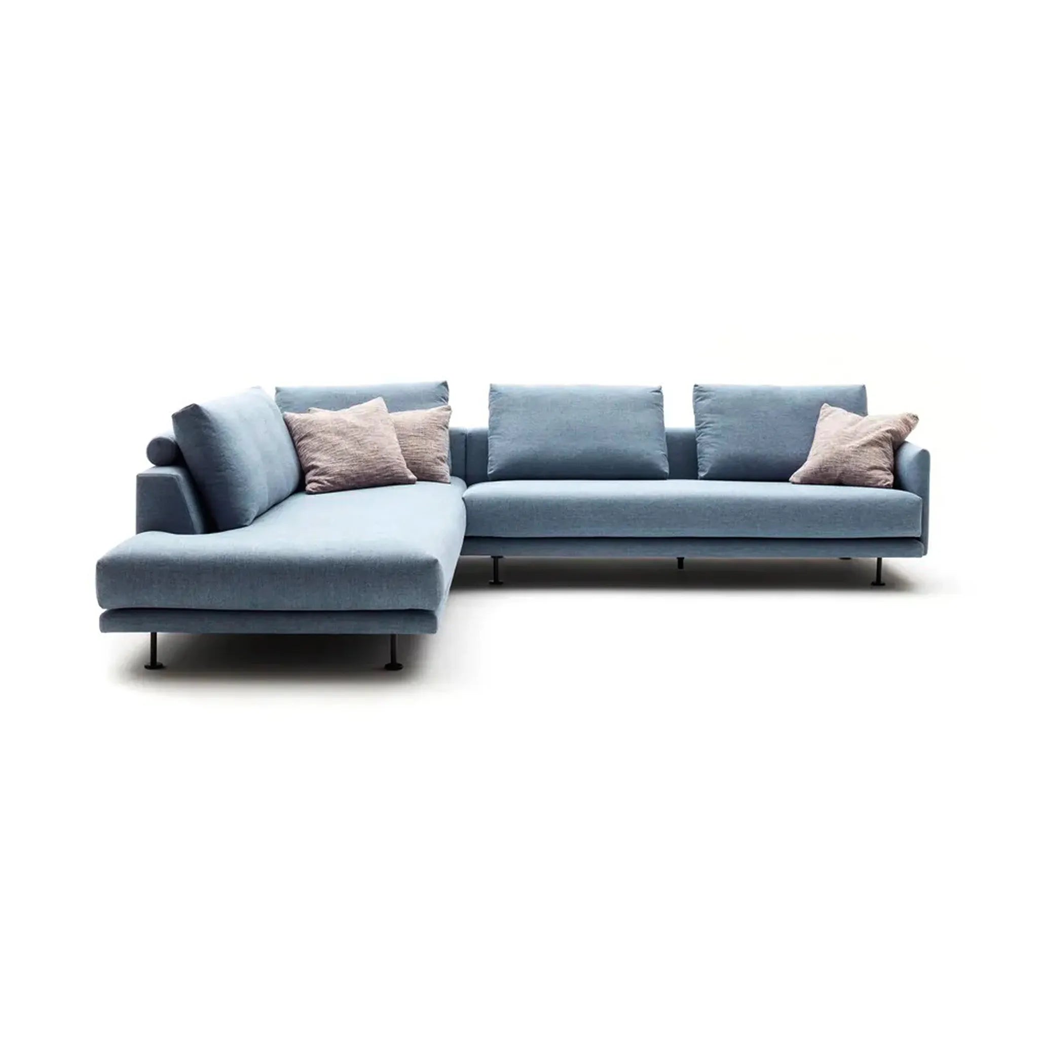 Hellblaues Jovella Eckabschluss Modulsofa von Wohnart mit bequemen Sitzkissen und modernen Design, perfekt für das Wohnzimmer.