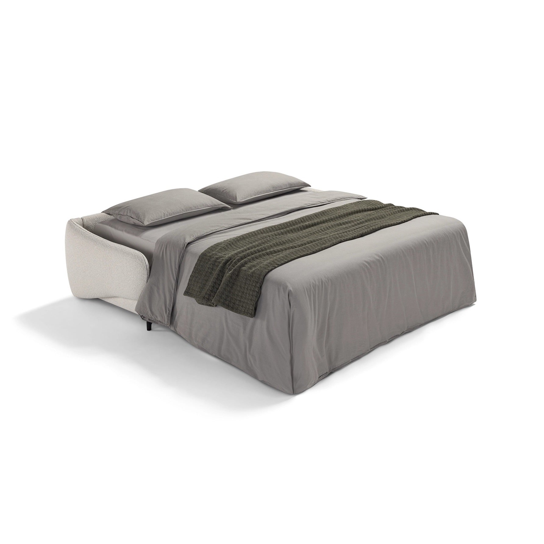 Dienne Salotti Schlafsofa_Tea_in_Stoff_beige_ausgeklappt_als_bett