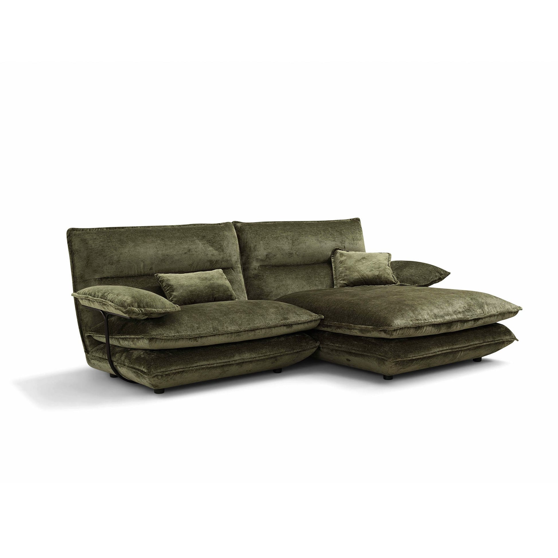 incanto italia alterego winkelsofa gruener stoff seitlich