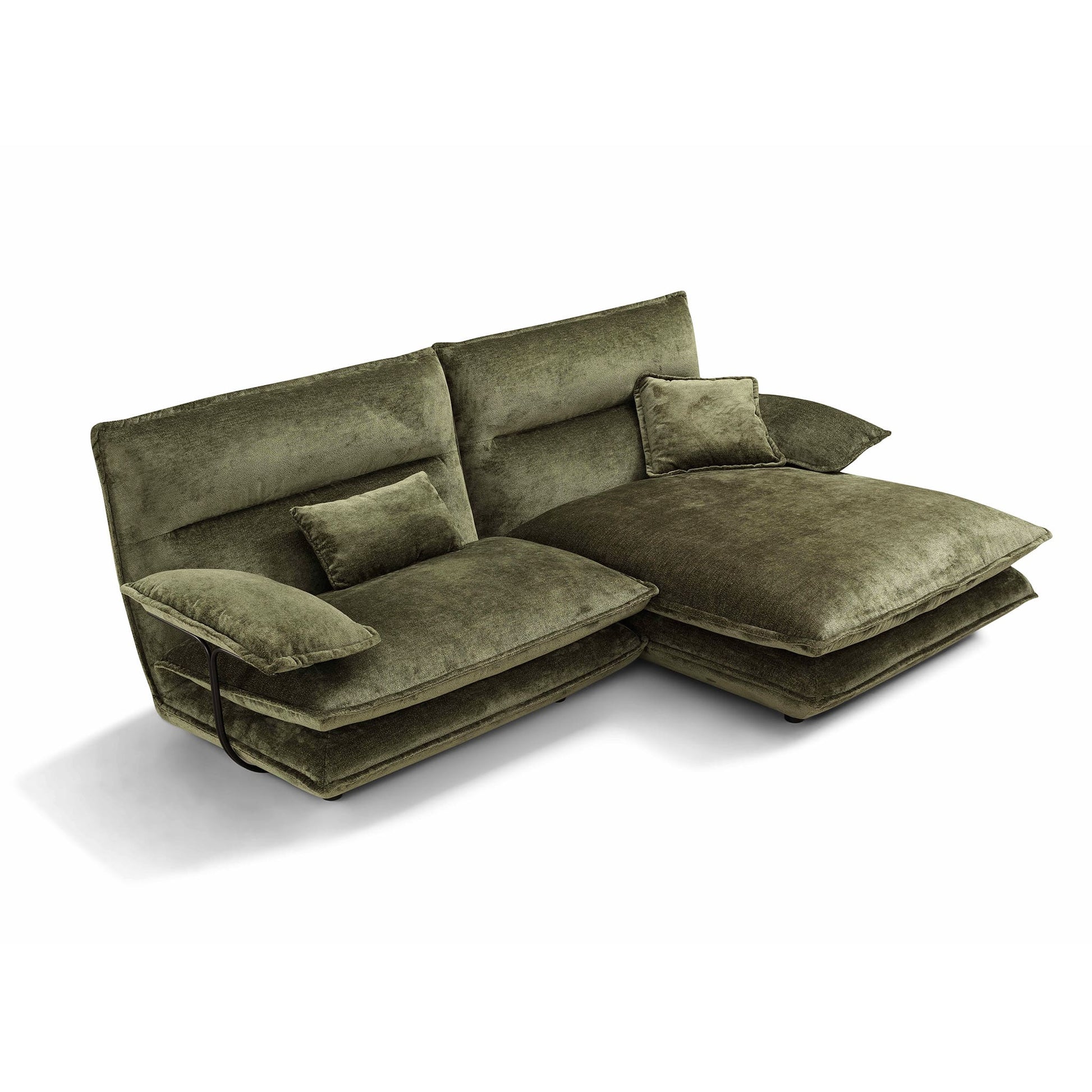 incanto italia alterego winkelsofa gruen seitlich von oben