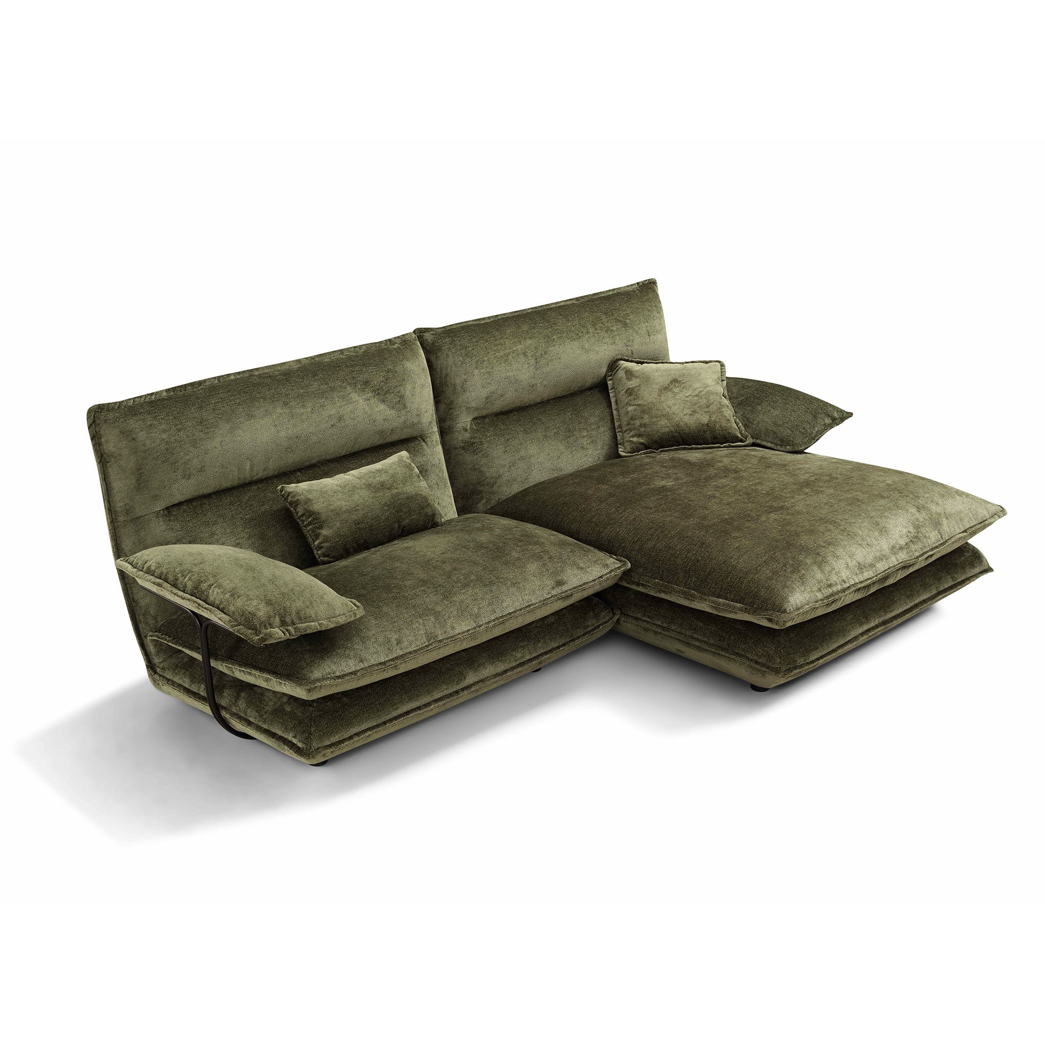 incanto italia alterego winkelsofa gruen seitlich von oben