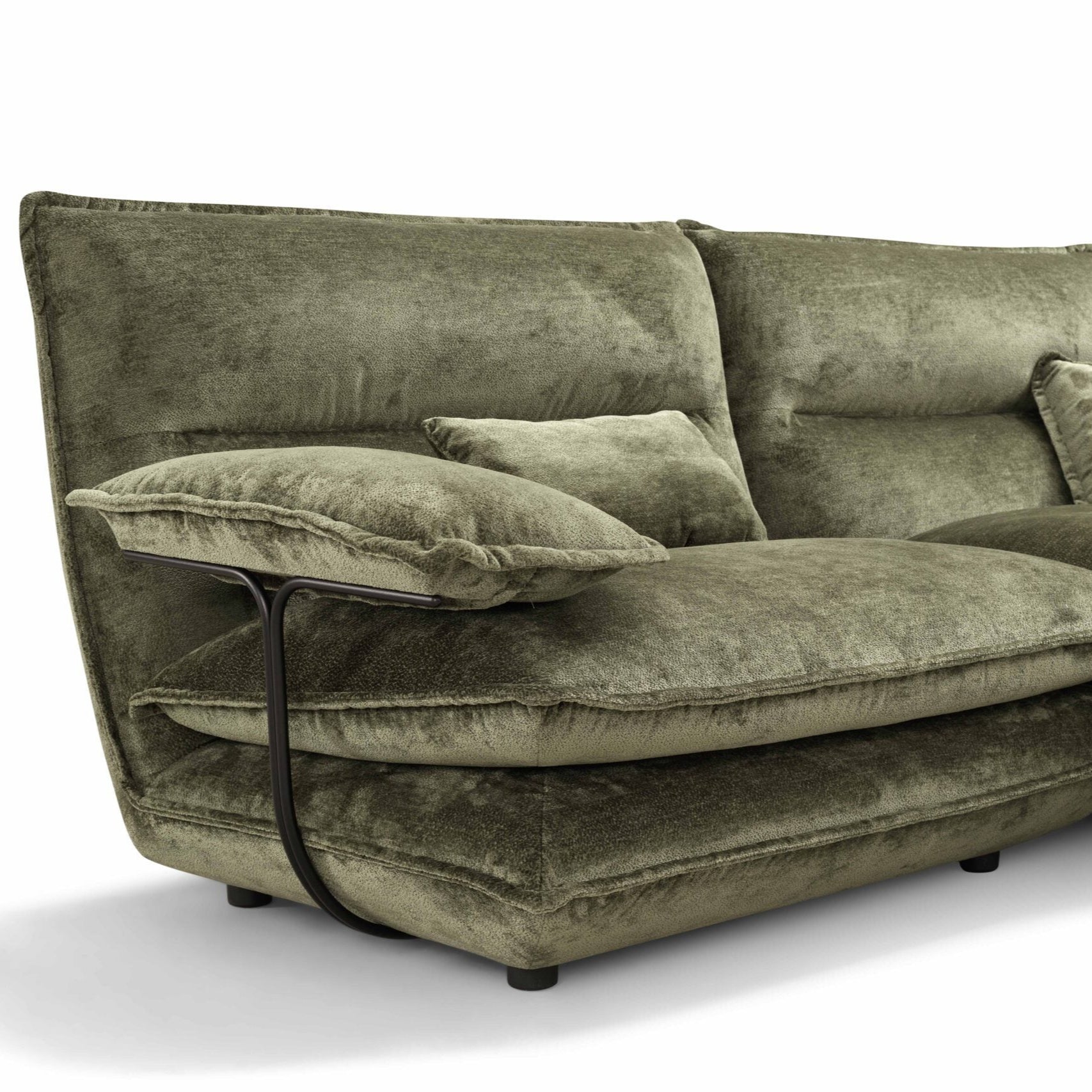 incanto italia alterego winkelsofa gruen armteildetail